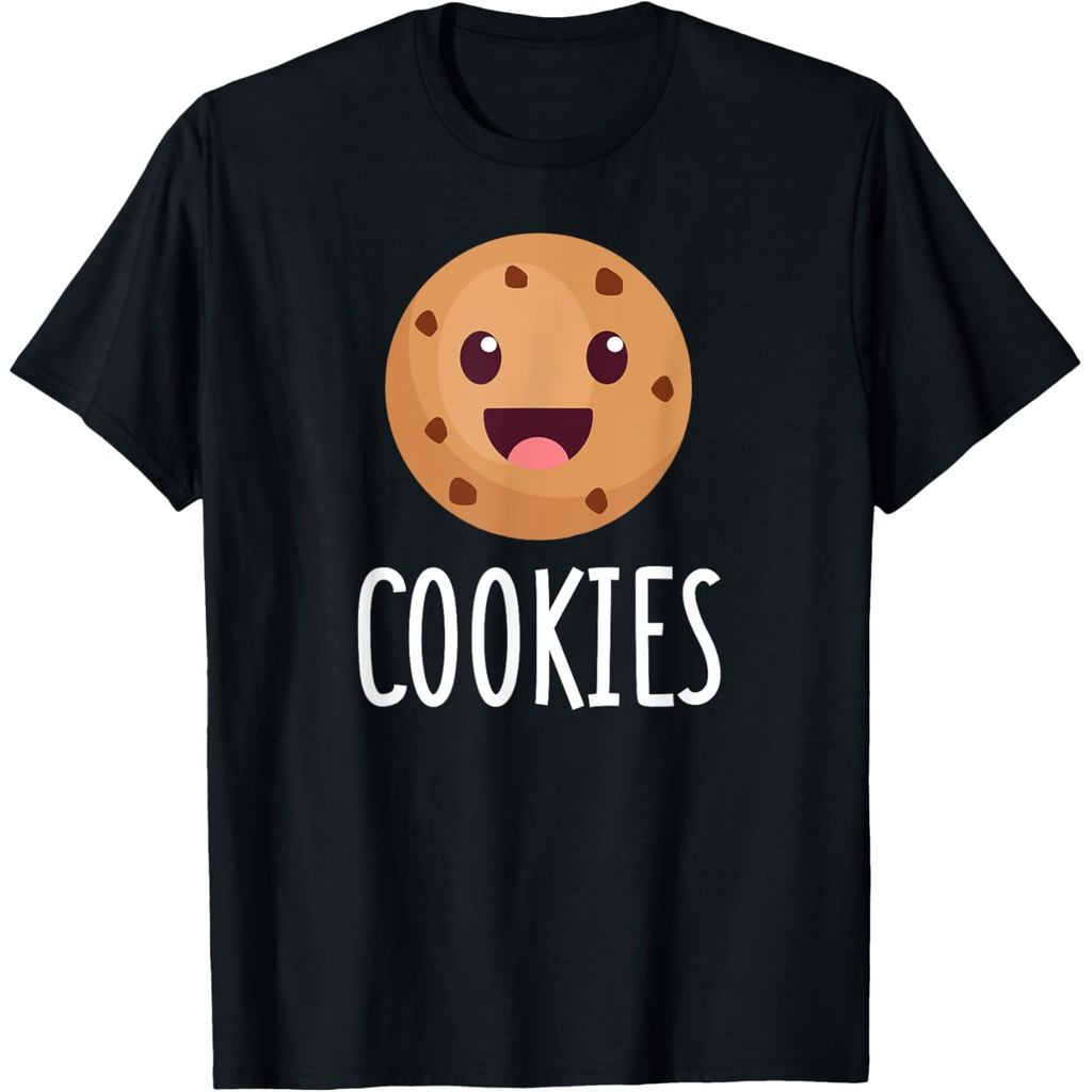 เสื้อยืดผ้าฝ้ายผู้ชาย Milk & Cookies Matching Couple Halloween Best Friends T-Shirt ผ้าฝ้ายคุณภาพสูง