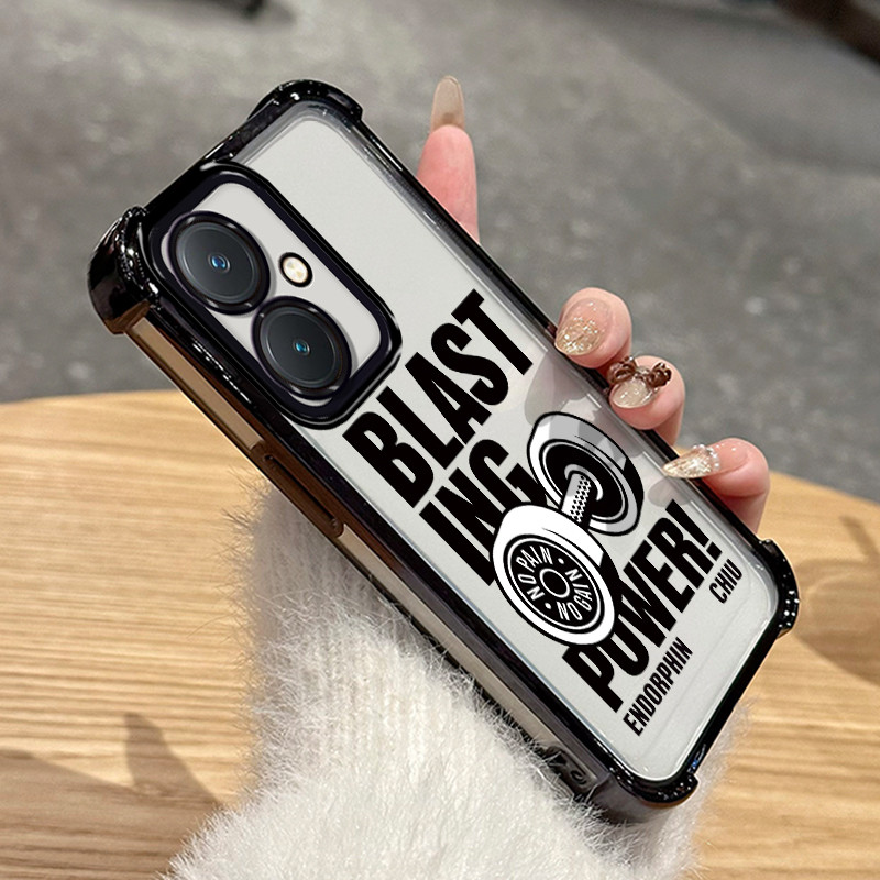 HP เคสโทรศัพท์สําหรับ VIVO Y27 4G Y35 + 5G กรณี Motif Gym กีฬาซิลิโคนนิกเกิล Air กระเป๋า Cesing Drop