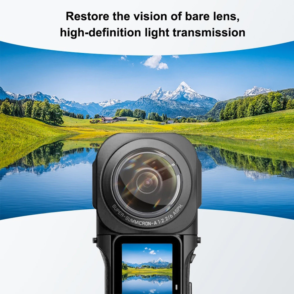 ฝาครอบเลนส์กล้อง Panoramic สำหรับ Insta360 ONE RS 1 นิ้ว 2 ชิ้น thumbnail 6