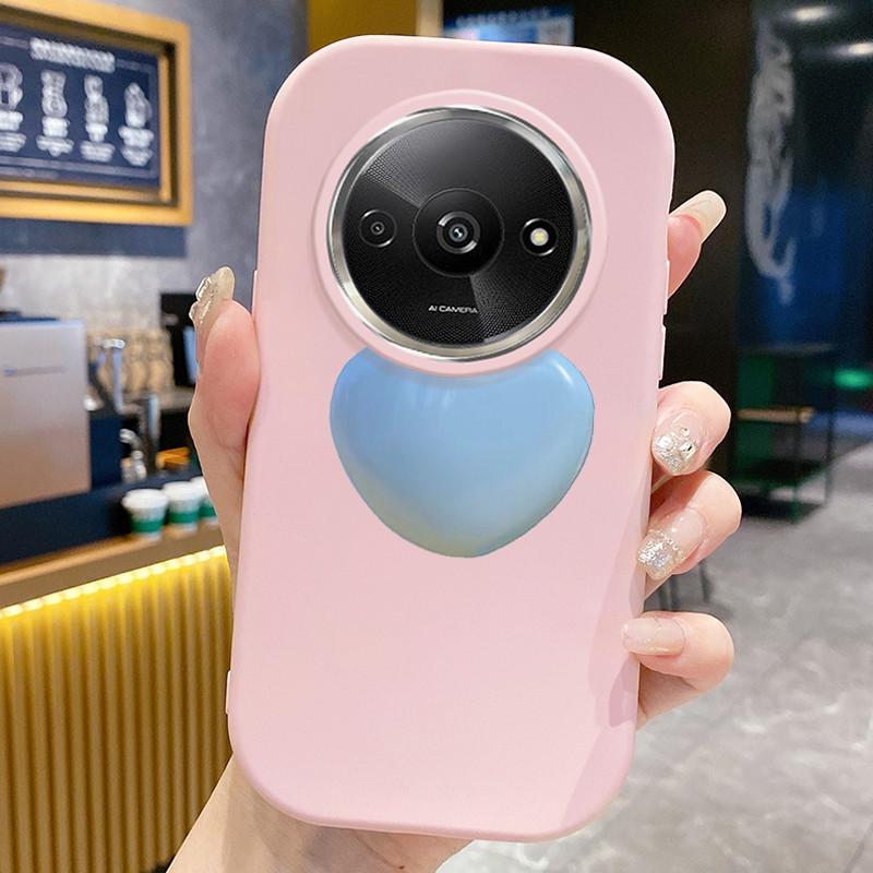เคสใช้ได้กับ Xiaomi Redmi A3 A3X POCO C61 เคสหัวใจแฟชั่น