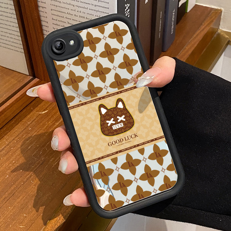 VIVO Y81 VIVO Y81i VIVO Y81s VIVO Y83 Case HP Case Cat Pattern Mirror Case Cesing Silicone Softcase