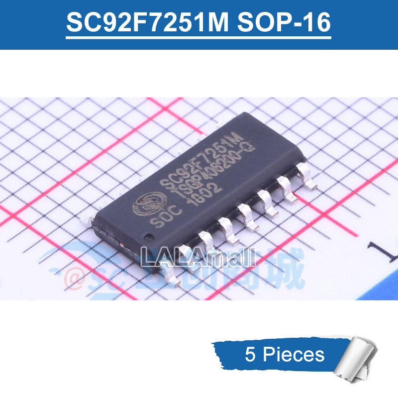 5pcs SC92F7251M SOP16 SC92F7251M16U SC92F7251M-16U SOP-16 SMD 8051 แฟลช MCU ชิป IC ใหม่เดิม