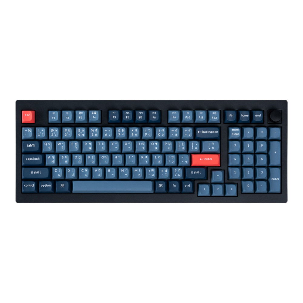 WIRELESS KEYBOARD KEYCHRON V5 MAX (QMK/VIA) (CARBON BLACK) (GATERON JUPITER RED SILENT SWITCH RGB EN