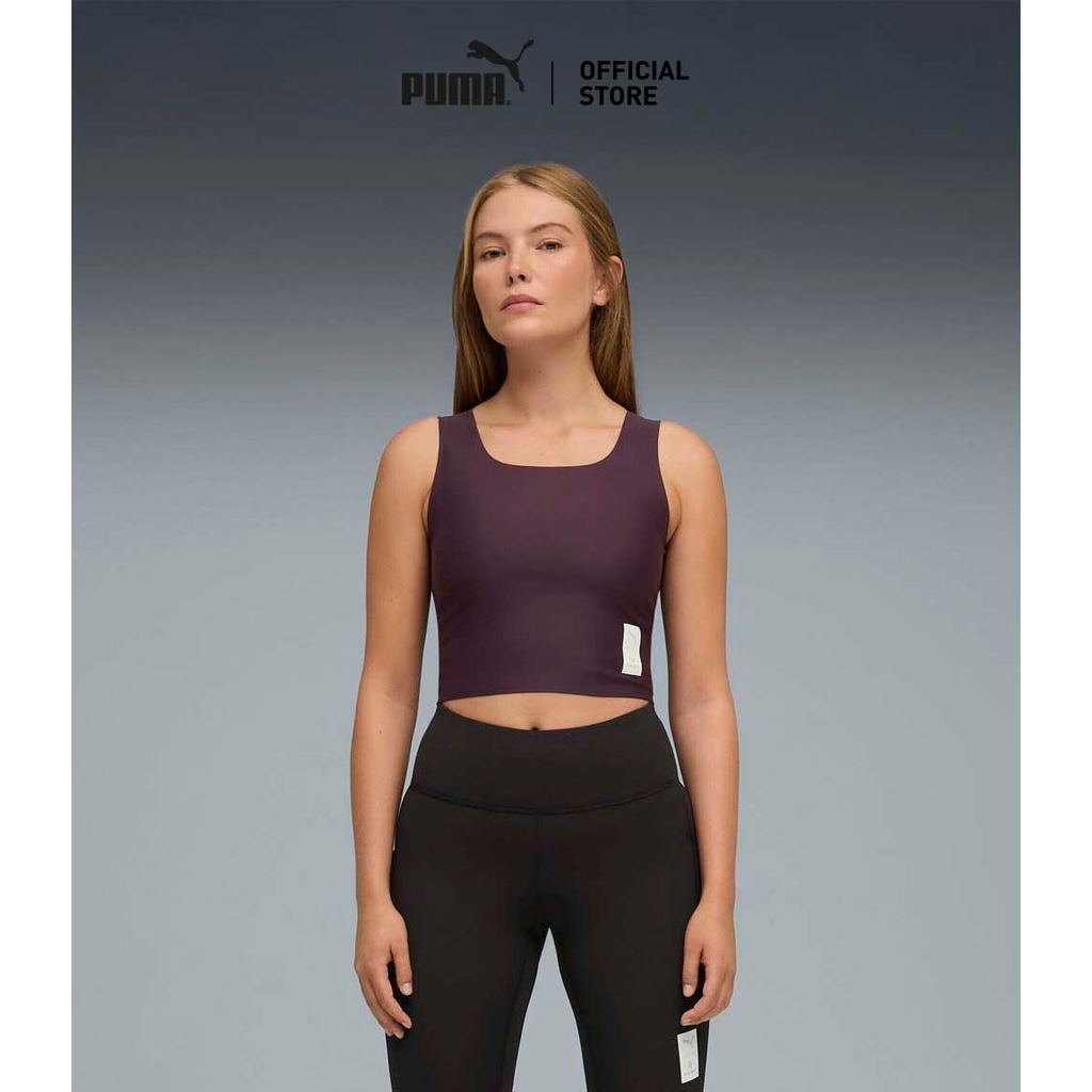 PUMA Running PUMA x SAYSKY เสื้อวิ่งทรงครอปสำหรับผู้หญิง สีม่วง - 52755988
