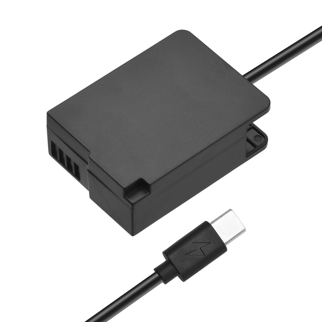 DMW-DCC8 Dummy แบตเตอรี่ USB-C Coupler อะแดปเตอร์ BLC12 พร้อม USB Type-C ฤดูใบไม้ผลิสายไฟเปลี่ยนสําห