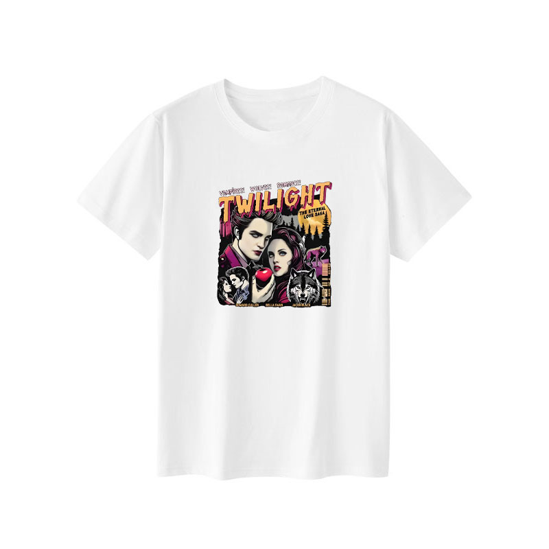 2025 สําหรับเพื่อนเสื้อวาฟเฟิล Vintage Twilight พิมพ์ T เสื้อ Book Lover Twilight Saga การ์ตูนเสื้อย