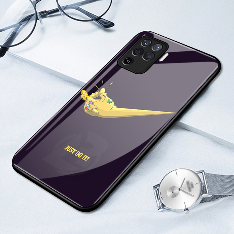 เคสสำหรับ OPPO A94 Reno 5F Reno 5 Lite F19 Pro เคสโทรศัพท์แบรนด์อินเทรนด์เปลือกแก้วกันกระแทก