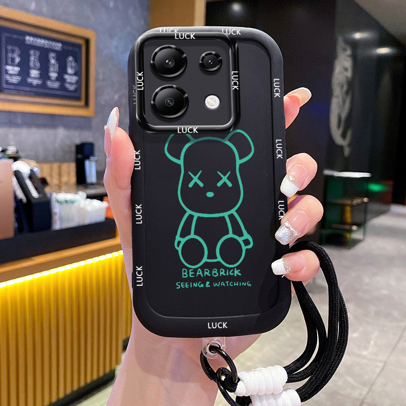 เคสสำหรับ Xiaomi Redmi Note 13 5G POCO X6 Neo 5G เคสโทรศัพท์หมีซิลิโคนสายคล้องกันกระแทก ราคา ถูกที่สุด ดีลบีเคเค