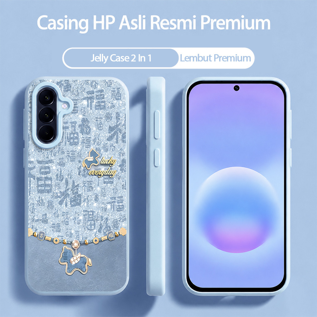 Blue Jelly 2In1 [Jobocase_Id] เคส Kuda Iphone 16 Pro Max 17 Pro Max 14 15 Pro 16 Plus 12 Pro 13 11 G