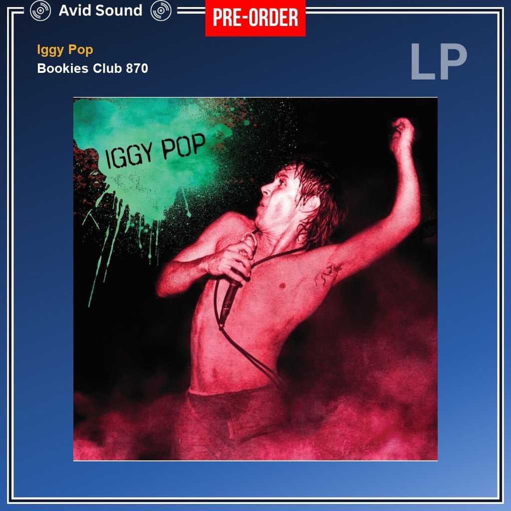 Pre-Order แผ่นเสียง Iggy Pop Bookies Club 870 ใหม่ ซีล Iggy Pop Vinyl LP