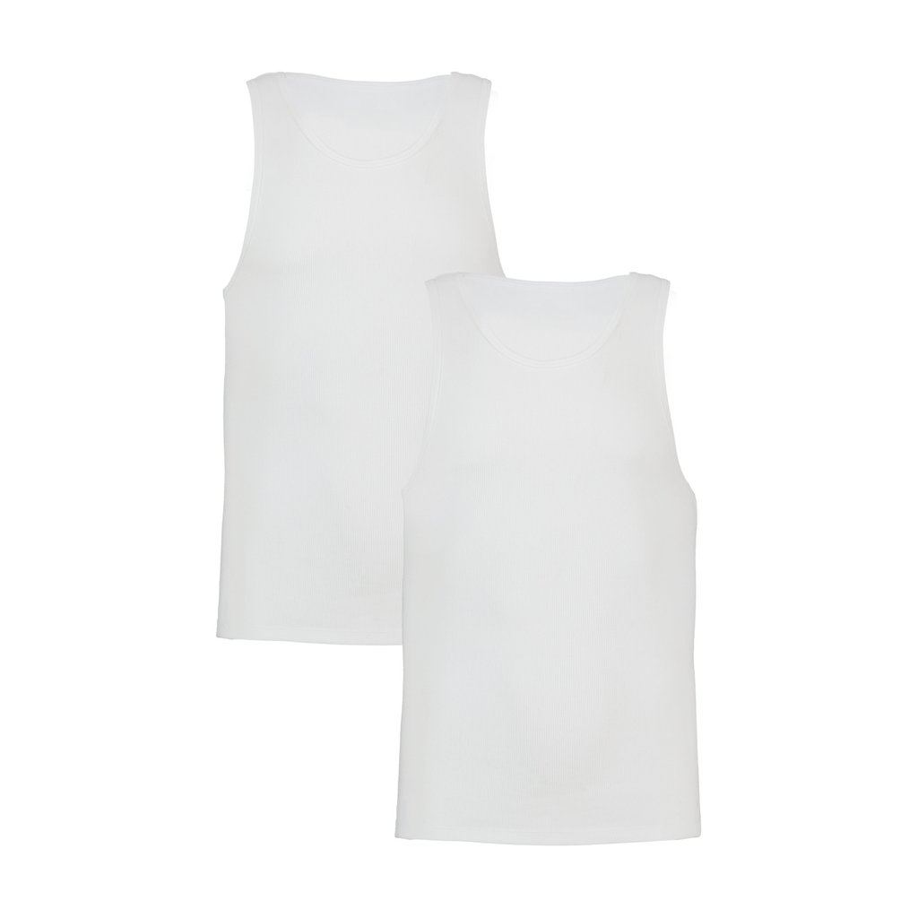 Under Armour เสื้อกล้ามตัวในแพ็ก 2 ตัวสำหรับผู้ชาย UA Performance Cotton Rib — صورة 4