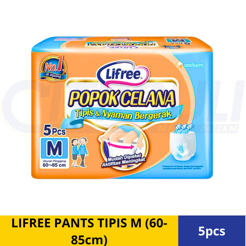 LIFREE THIN PANTS M (60-85ซม.) 5ชิ้น