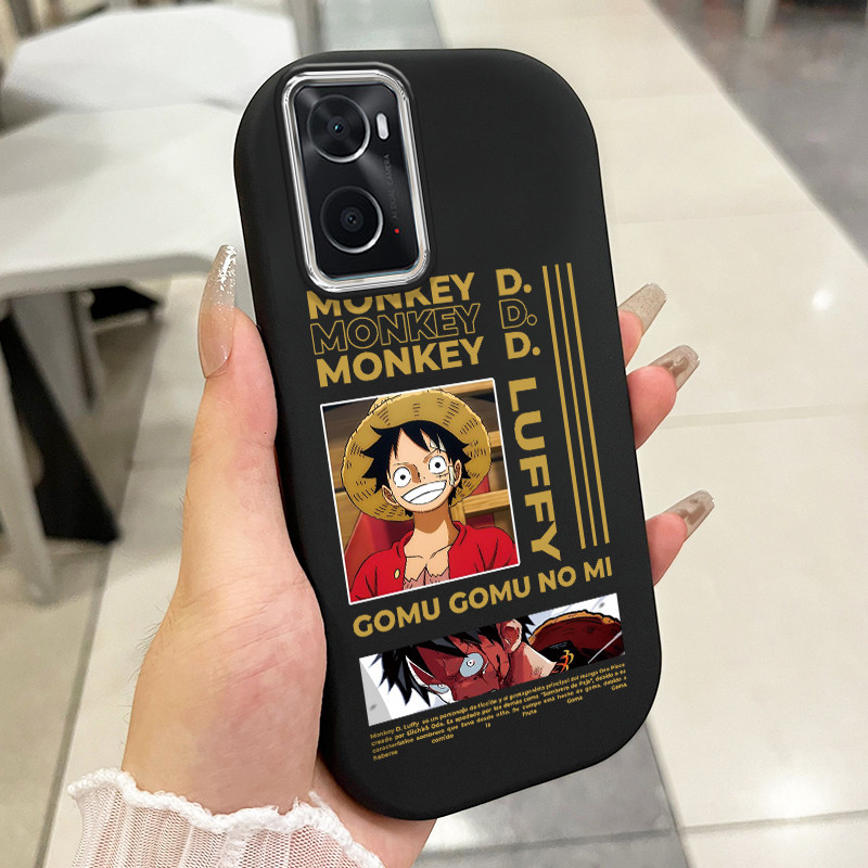 เคสสำหรับ OPPO A36 A76 A96 เคสโทรศัพท์ตัวละครอนิเมะกันกระแทกกลมและอ้วน