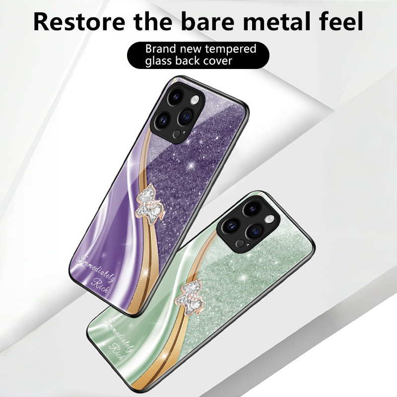 เคสสำหรับ OPPO A58 4G A78 4G A78 5G A58X 5G A1X A2X 5G เคสโทรศัพท์ม้าเล็กเปลือกแก้วกันกระแทก - รูปที่ 2