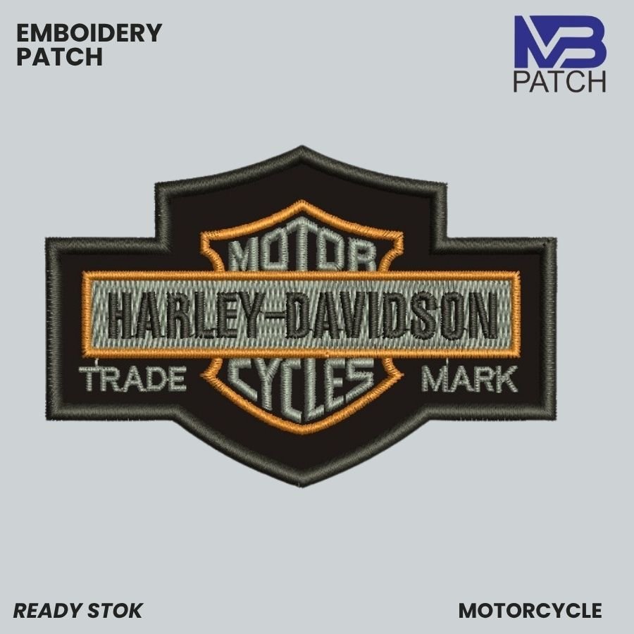 HD MOTORCYCLE TRADEMARK EMBROIDERY LOGO PATCH - MB-388