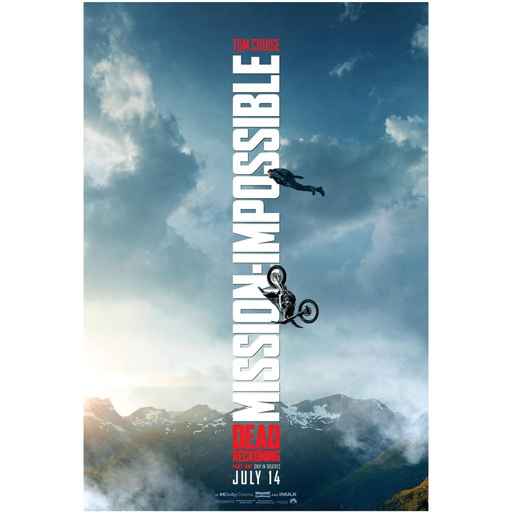 Mission Impossible 7 โปสเตอร์ภาพยนตร์ Dead Reckoning โปสเตอร์พิมพ์ตกแต่งห้องนอนผ้าไหมผ้าใบสําหรับ Wa
