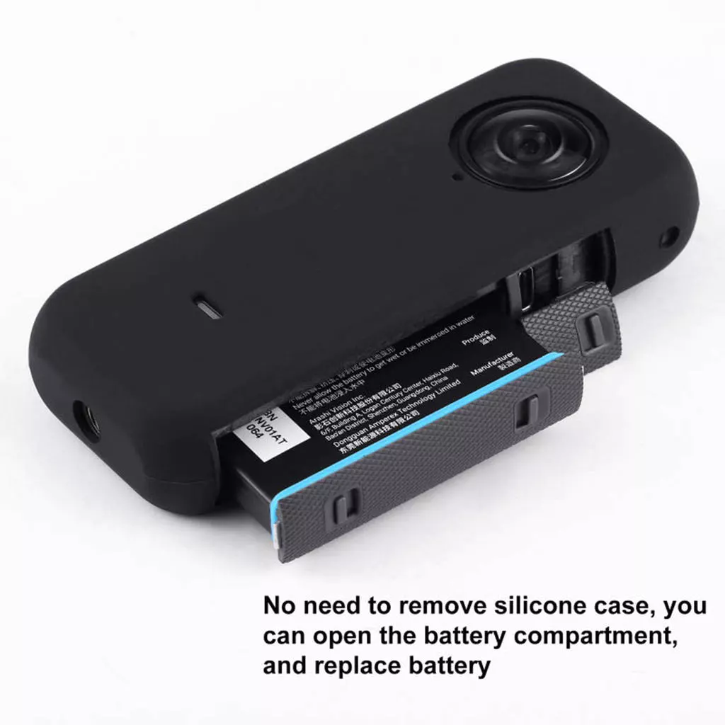 PULUZ เคสซิลิโคนกันฝุ่นพร้อมฝาครอบเลนส์สำหรับ Insta360 ONE X2 thumbnail 8