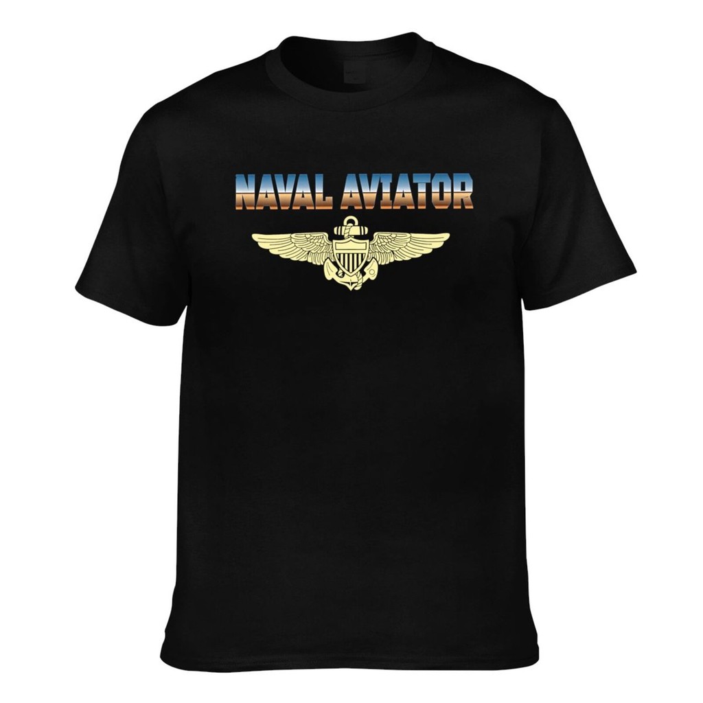 Summer Cool Tee Fly Naval Aviator Classic Naval Officer Pilot Wing คุณภาพดีผู้ชายเสื้อยืด