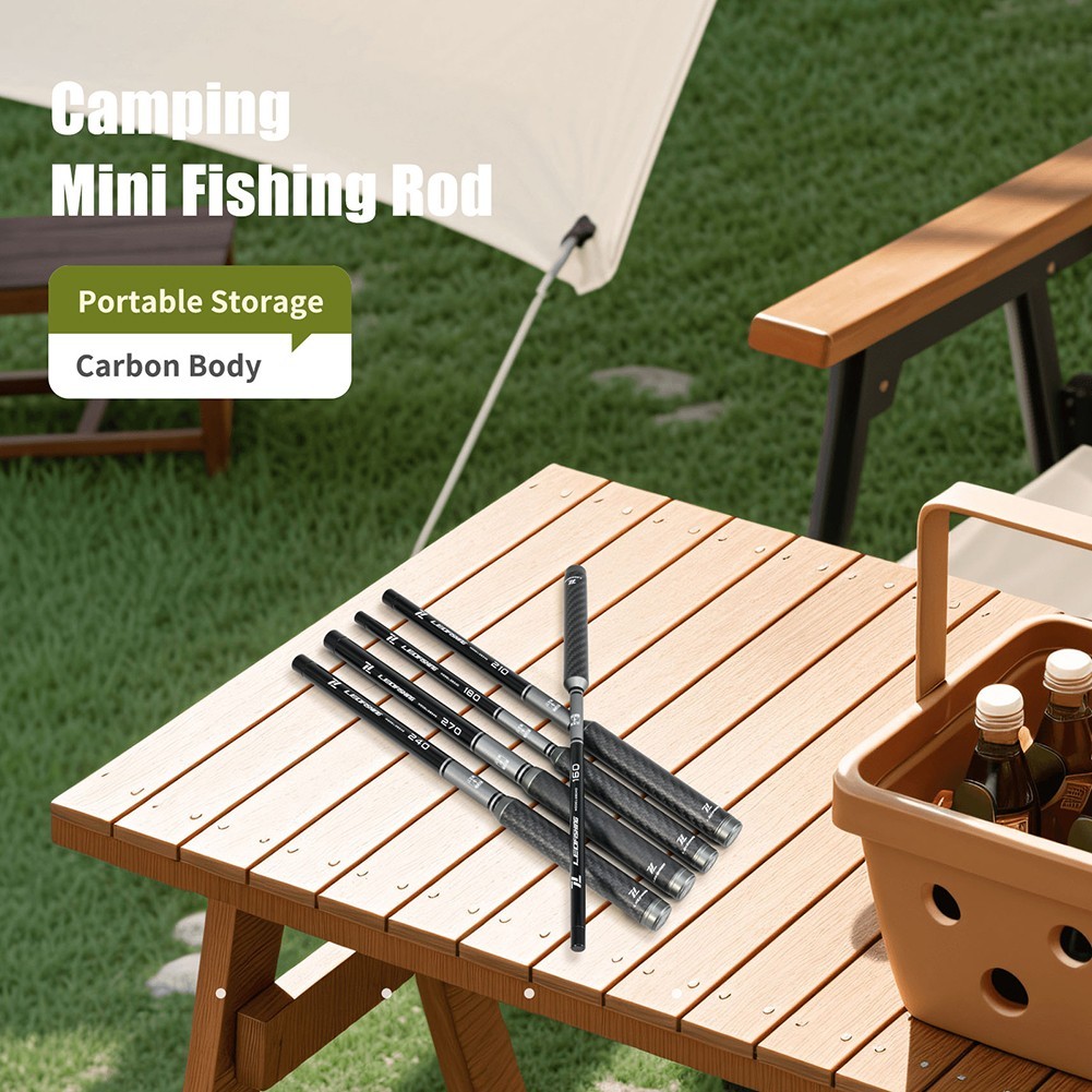 ⭐พร้อมส่ง⭐Ultralight Carbon Mini Fishing Rod - 28cm Compact for Camping Fishing