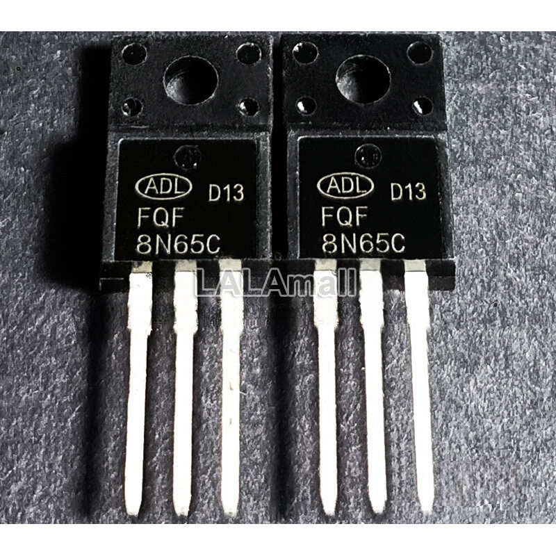 5 ชิ้น FQF 8N65C TO-220F FQF8N65C TO220F 8A/650V N-channel MOSFET ทรานซิสเตอร์ใหม่เดิม