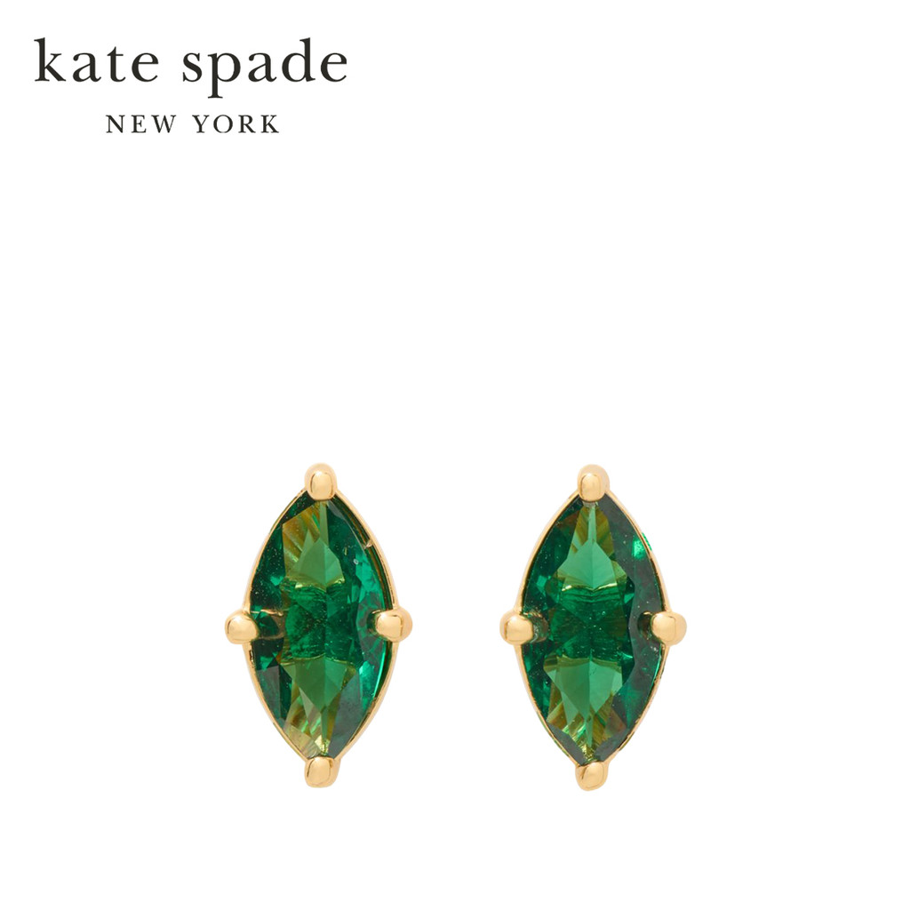 Kate Spade New York ต่างหูสตั๊ดรุ่น Signature Solitaire Studs KJ481 300 สี Emerald