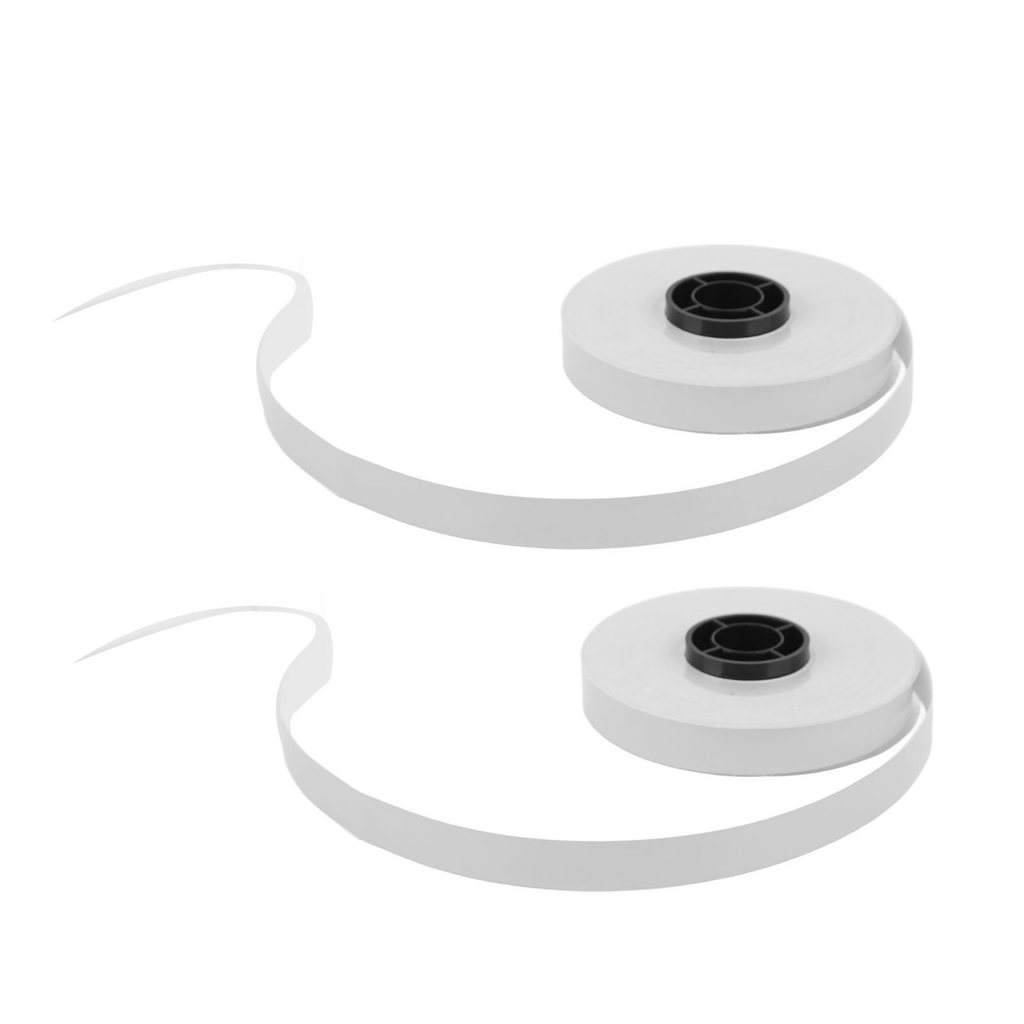 [Moo1] เทปทําฉลาก 2 ม้วนแต่ละ 52.5ft ยาว 9 มม.ความกว้าง Tear Resistance PET Refills สําหรับ MAX LM 5
