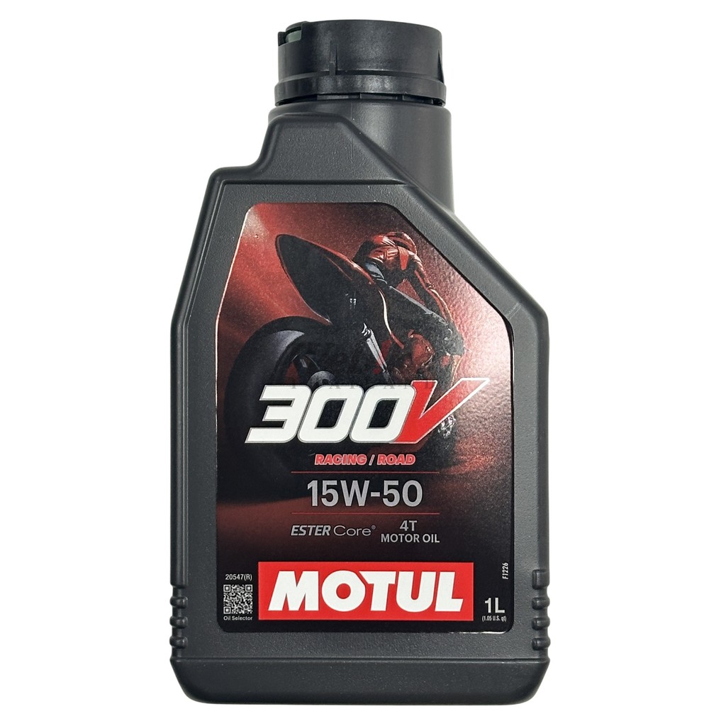 MOTUL น้ำมันเครื่อง 300V ROAD RACING 15W50 (สังเคราะห์ 100%) 1 ลิตร