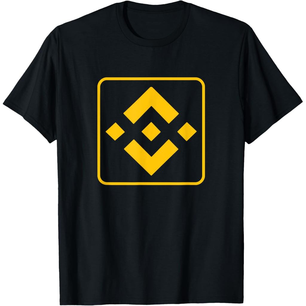 เสื้อยืดผ้าฝ้ายผู้ชาย Binance Crypto BNB Cryptocurrency T-Shirt ผ้าฝ้ายคุณภาพสูงแขนสั้น