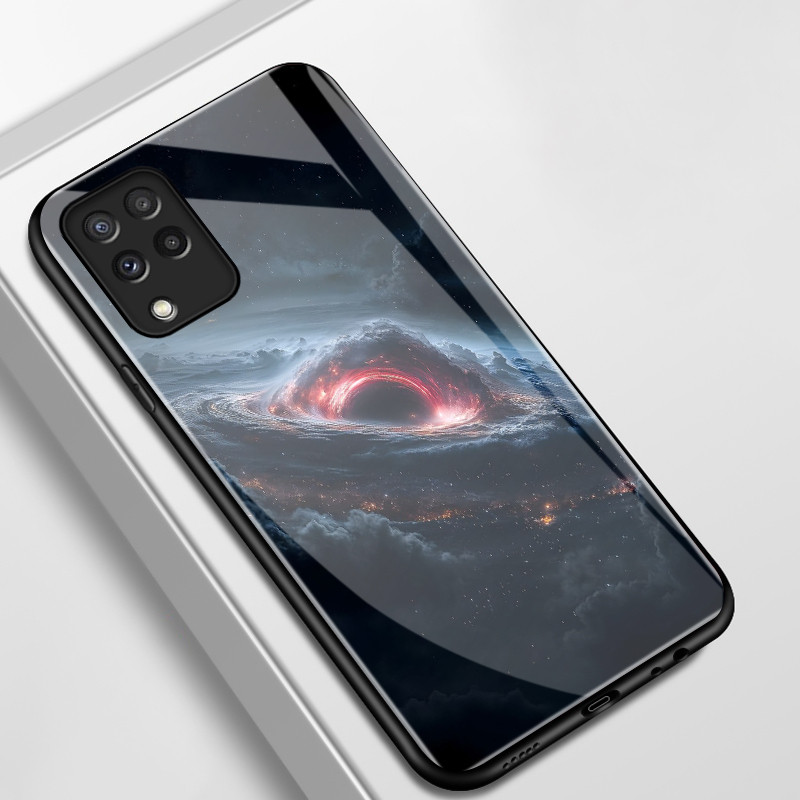 เคสสำหรับ Samsung A22 M22 A22 5G เคสโทรศัพท์ทิวทัศน์ยามค่ำคืนที่สวยงามเปลือกแก้วกันกระแทก