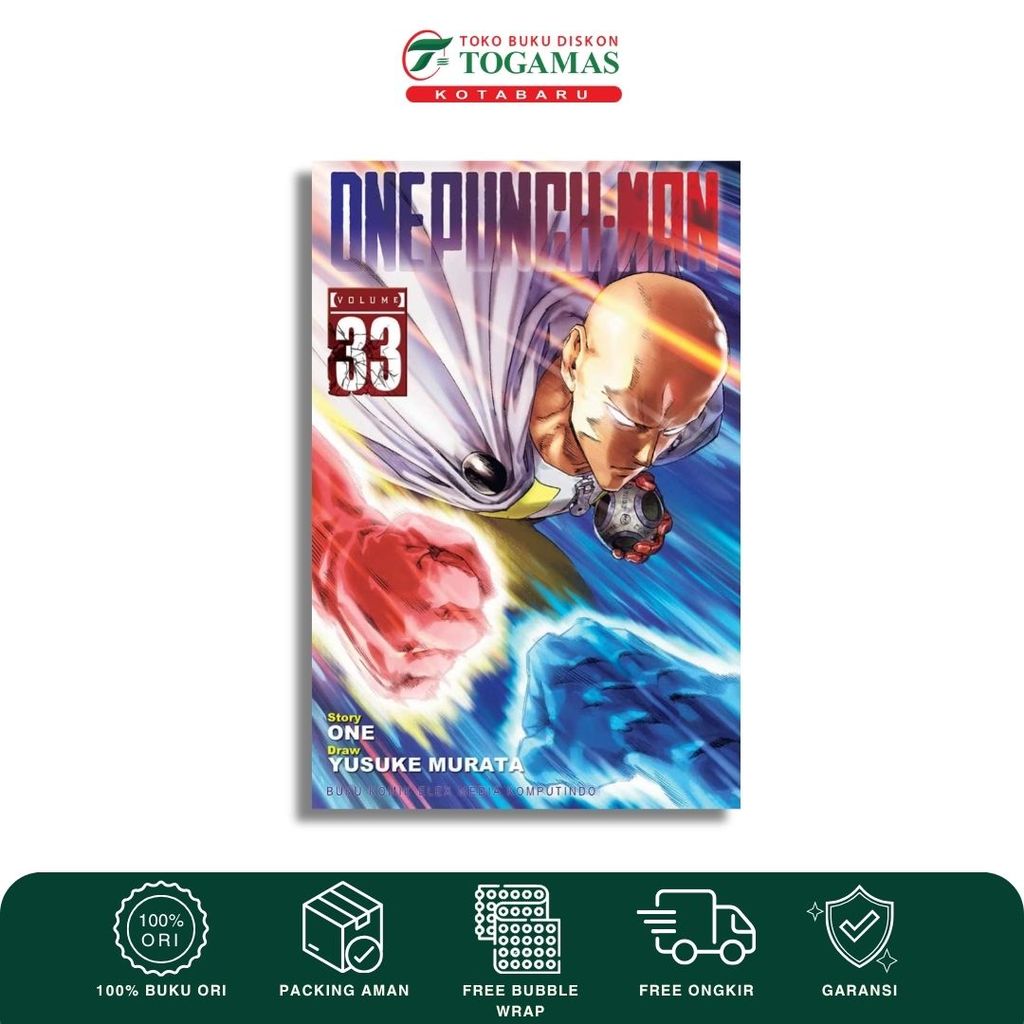 One Punch Man 33 - หนึ่ง, Yusuke Murata - Elexmedia Komputindo (Elex)