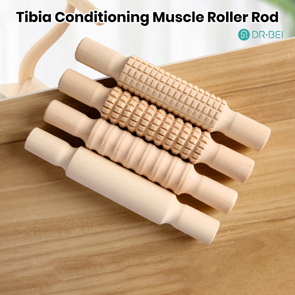 DR.BEI Shin Conditioning Muscle Roller Stick มวยไทย Kickboxing MMA ไม้ Rolling Pin กล้ามเนื้อ Sore บ