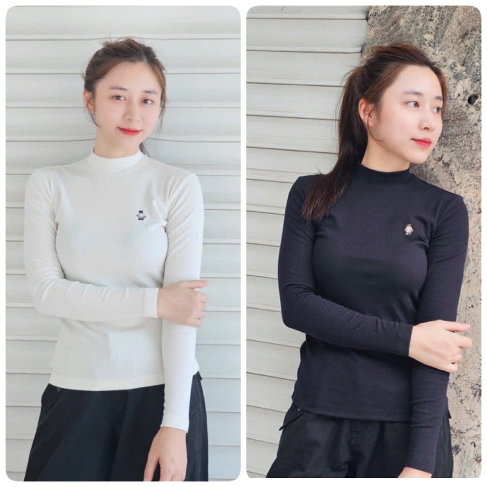 BM2509TS04 - เสื้อยืดคอเต่า Beemon 3p ปักชายหน้าอก 2 สีสําหรับ Mom size S/ M / L