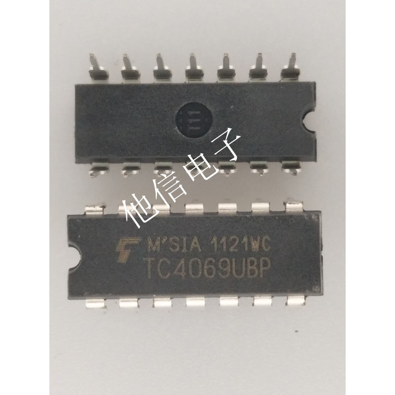 4PCS ยี่ห้อใหม่นําเข้า 4069 TC4069UBP DIP Grille/Inverter IC นําเข้า TOS