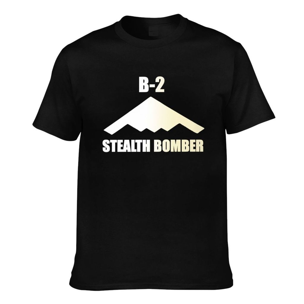 การพิมพ์ที่กําหนดเอง B-2 Stealth Bomber Jet เครื่องบิน B2 Pilot Usaf Usa Patriotic Mens Tee