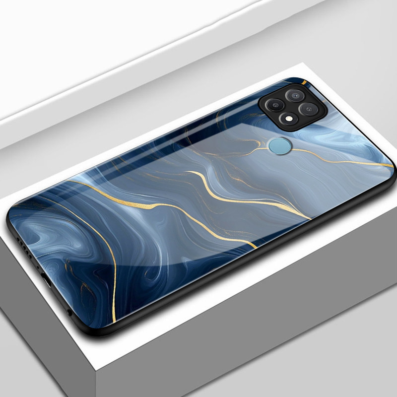 เคสสำหรับ OPPO A15 A15s A35 4G เคสโทรศัพท์แบบใหม่เปลือกแก้วกันกระแทก