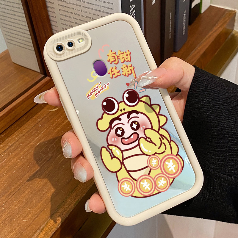 OPPO F9 F9 Pro A7x Realme 2 Pro Realme U1 เคส HP Casing Cute anime Character Pattern Mirror Case Ces