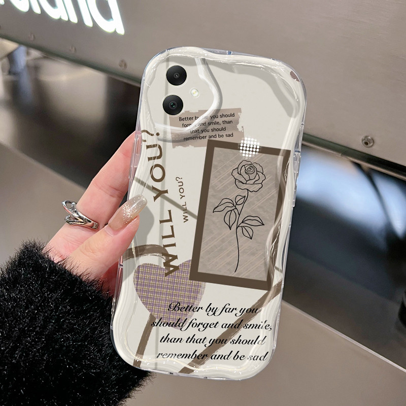 เคส Samsung A06 4G A06 5G A05 M05 F05 เคสใสปกอ่อนลายดอกไม้น่ารัก