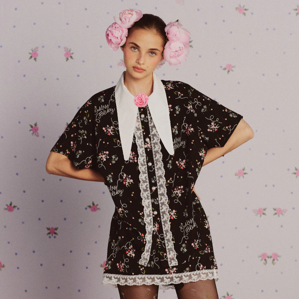 Endless Holiday Tokyo Summer Shirt & Ruf City Skort Set Obsidian Bloom