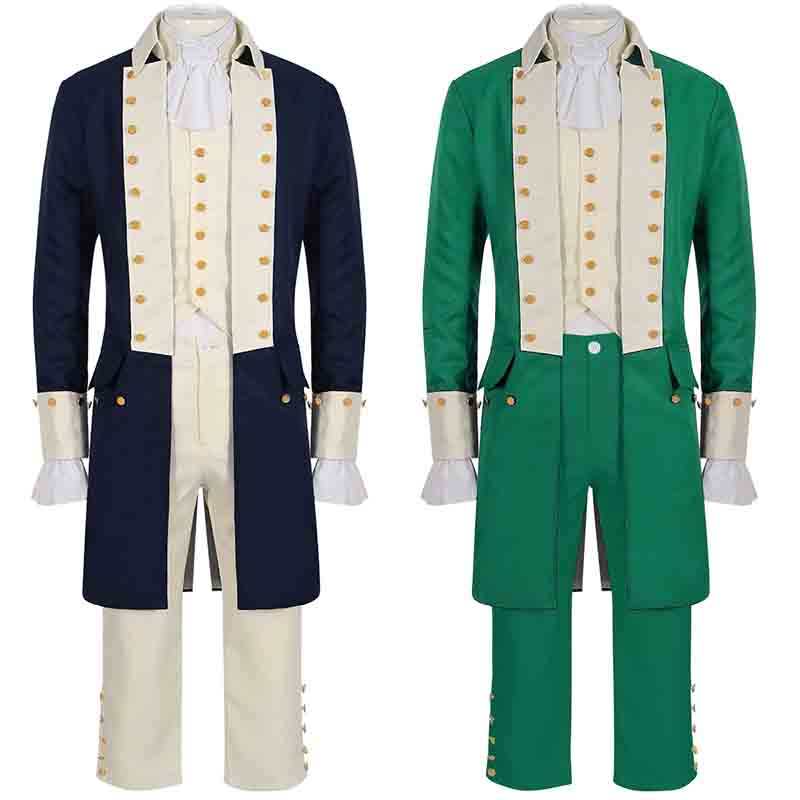 19th century Rococo สไตล์ผู้ชาย Prince คอสเพลย์เครื่องแต่งกายยุคกลาง Barcco Vintage Royal Court เครื