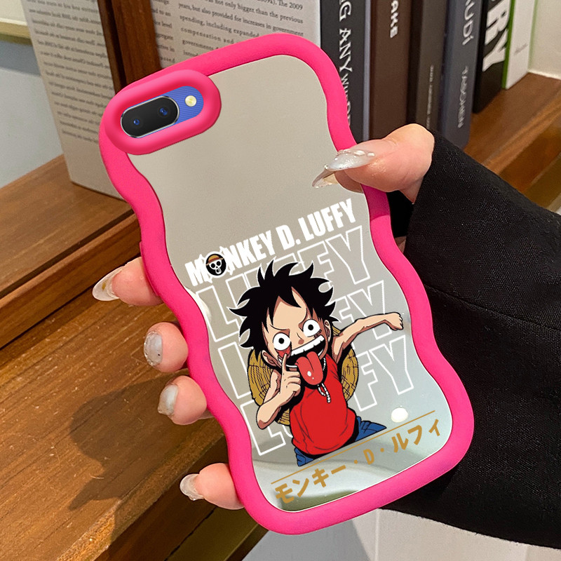 ปลอกสําหรับ OPPO A5 A3s A12E Realme C1 กรณีปลอก HP รูปแบบ Actor Utama Kesing Kasing Macaron กระจก Ce