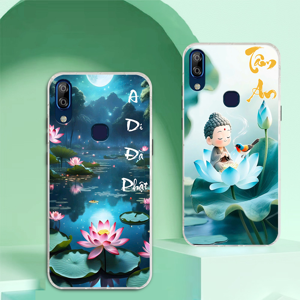 เคส Vsmart Active 1 / Active 1 Plus / Active 1+ พิมพ์ด้วยการประดิษฐ์ตัวอักษรใบโพธิ์อย่างสงบสุข