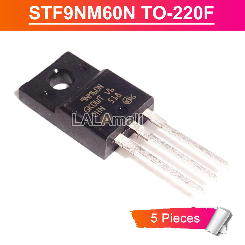 5pcs 9NM60N TO-220F F9NM60N STF9NM60N TO220F N-channel 6.3A/600V MOSFET ทรานซิสเตอร์ใหม่เดิม