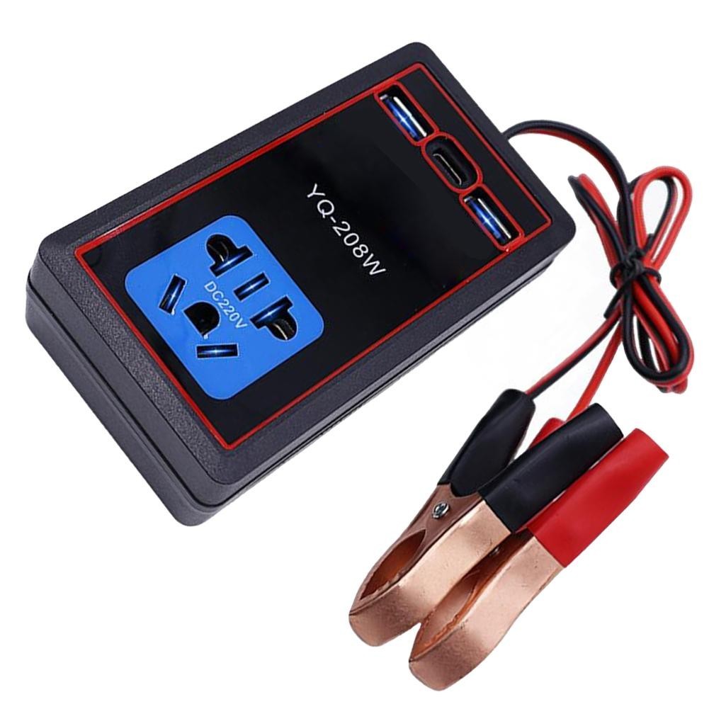 Th_รถอินเวอร์เตอร์ 12V/24V ถึง 110V/220V รถแปลง USB Fast Charger Charger Charger