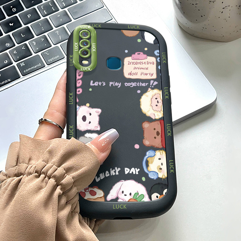 เคสสำหรับ VIVO Y12 Y15 Y17 Y11 2019 Y12i Y3 Y3s 2020 เคสโทรศัพท์สัตว์น่ารักซิลิโคนซอฟต์เชลล์กันกระแทก