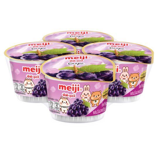 [สินค้าส่งด่วน]เมจิโยเกิร์ตรสองุ่นผสมวุ้น 80กX4