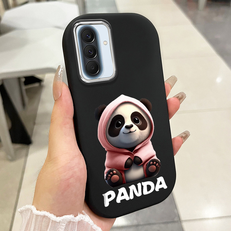 เคสสำหรับ Samsung A57 5G เคสโทรศัพท์ซิลิโคนกันกระแทกลายแพนด้าการ์ตูนน่ารัก