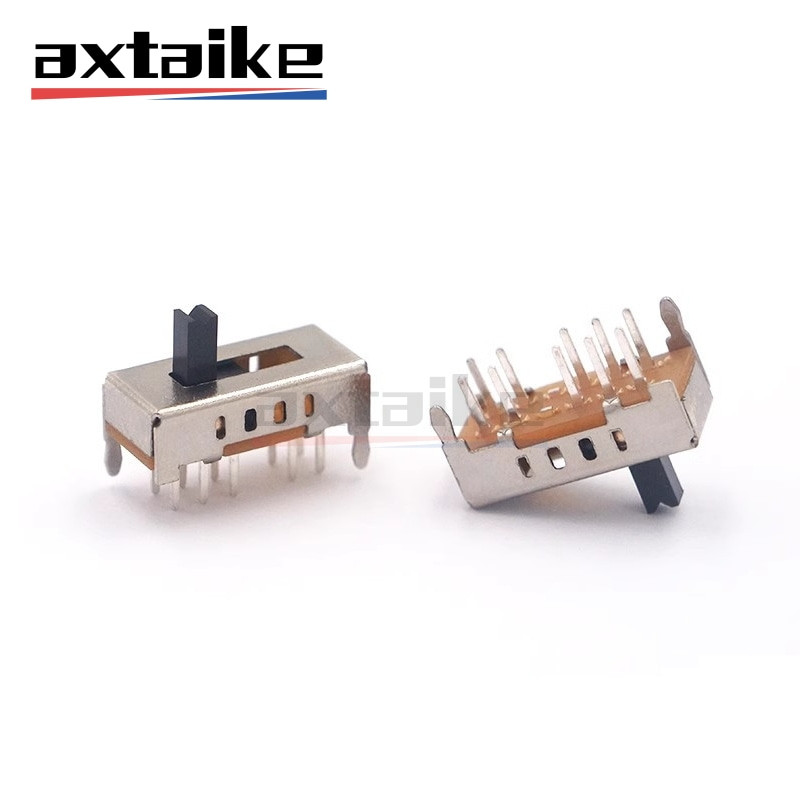 50PCS SS24D02VG4/5 จับสูง 4 มม.5 มม.สลับสวิทช์ SS24D02G4 2P4T สไลด์สวิทช์ 0.5A 50VDC 10Pin SS-24D02 