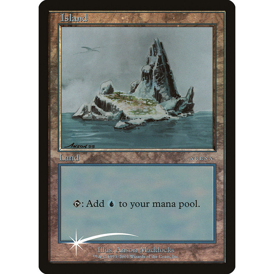Island Foil Arena การ์ด Magic the Gathering [MTG] ของแท้