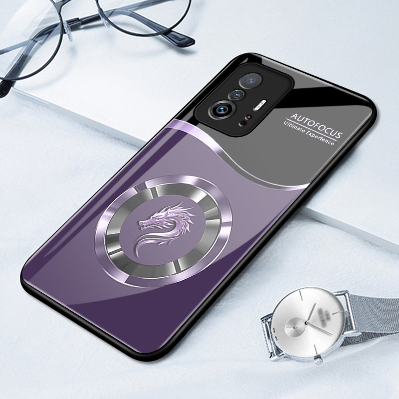 เคสสำหรับ Xiaomi 11T 11T Pro 10 Ultra 5G เคสโทรศัพท์มังกรเปลือกแก้วกันกระแทก
