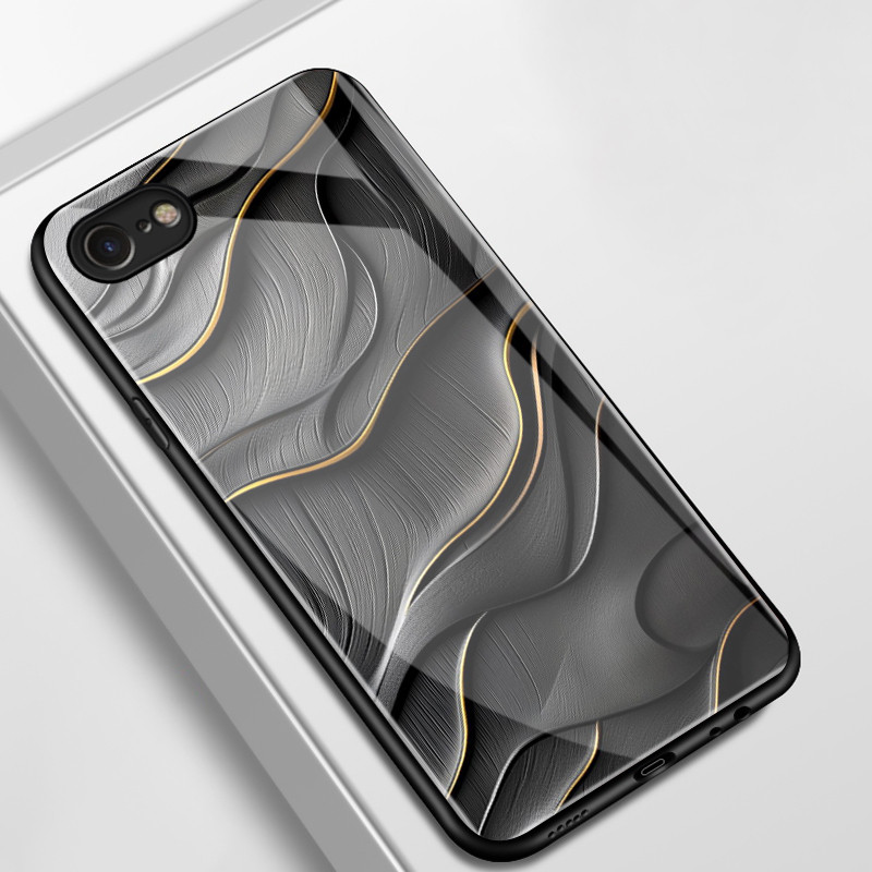 เคสสำหรับ iPhone 6 Plus 6s Plus 7 Plus 8 Plus X Xs Max Xr เคสโทรศัพท์เส้นที่ไม่เป็นระเบียบเปลือกแก้วกันกระแทก – โปรปัง